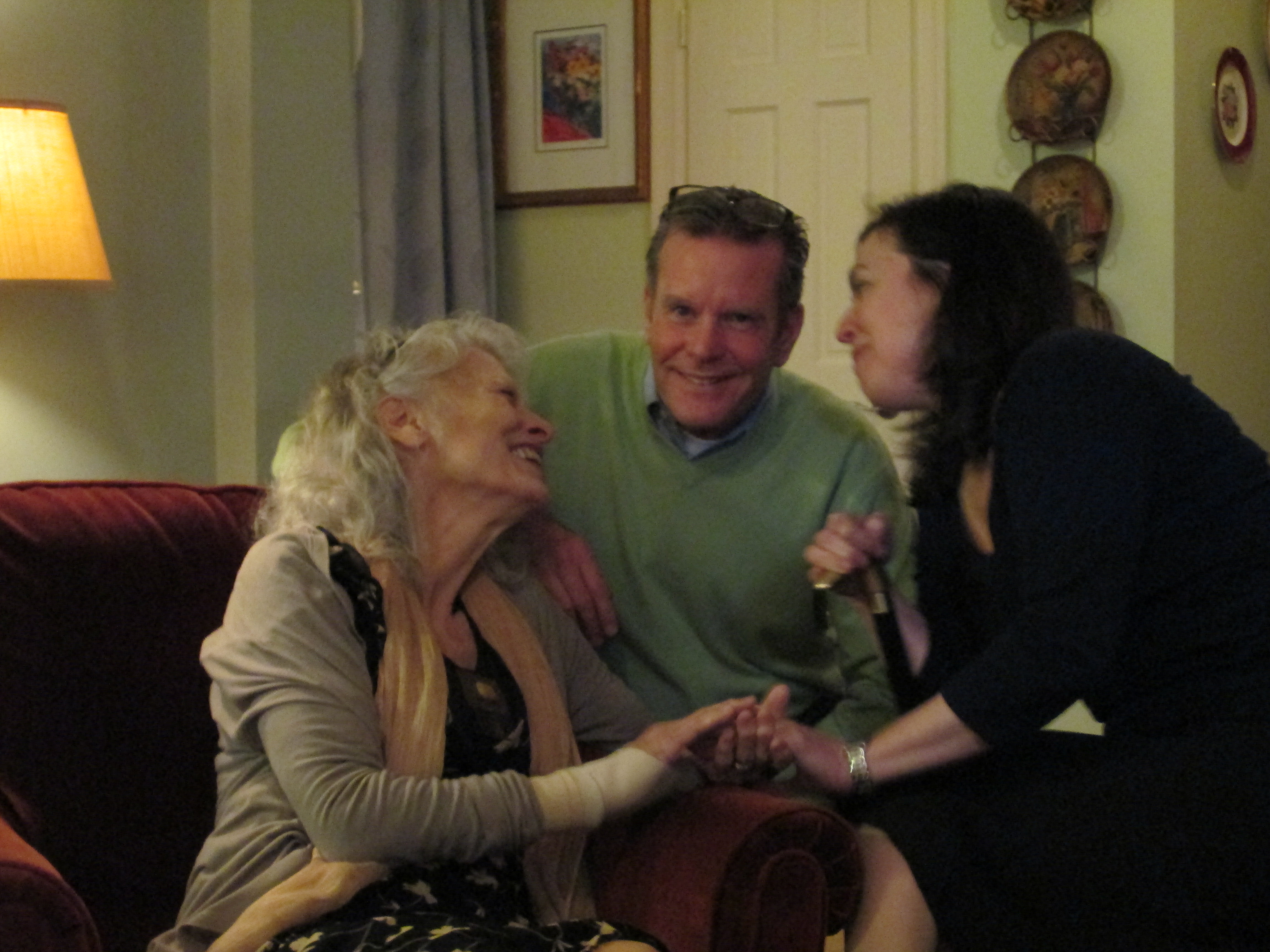 Judith Roberts, Paul Kelly and Patricia Randell on the set of 