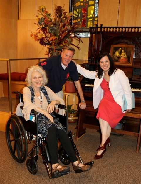 Judith Roberts, Paul Kelly and Patricia Randell on the set of 