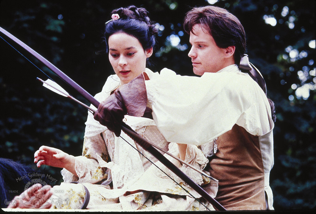 Still of Colin Firth and Meg Tilly in Valmont (1989)