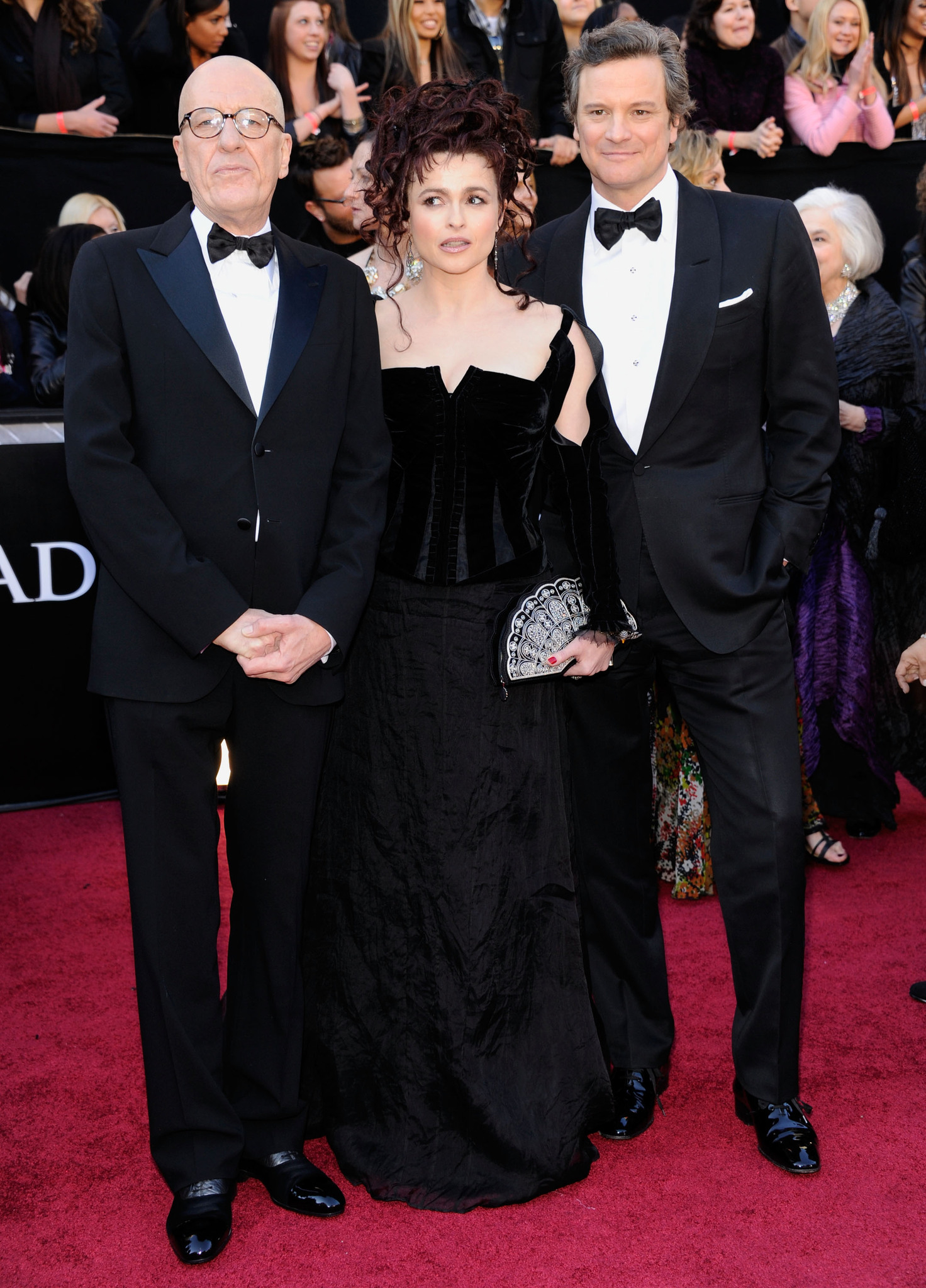 Colin Firth, Helena Bonham Carter and Geoffrey Rush