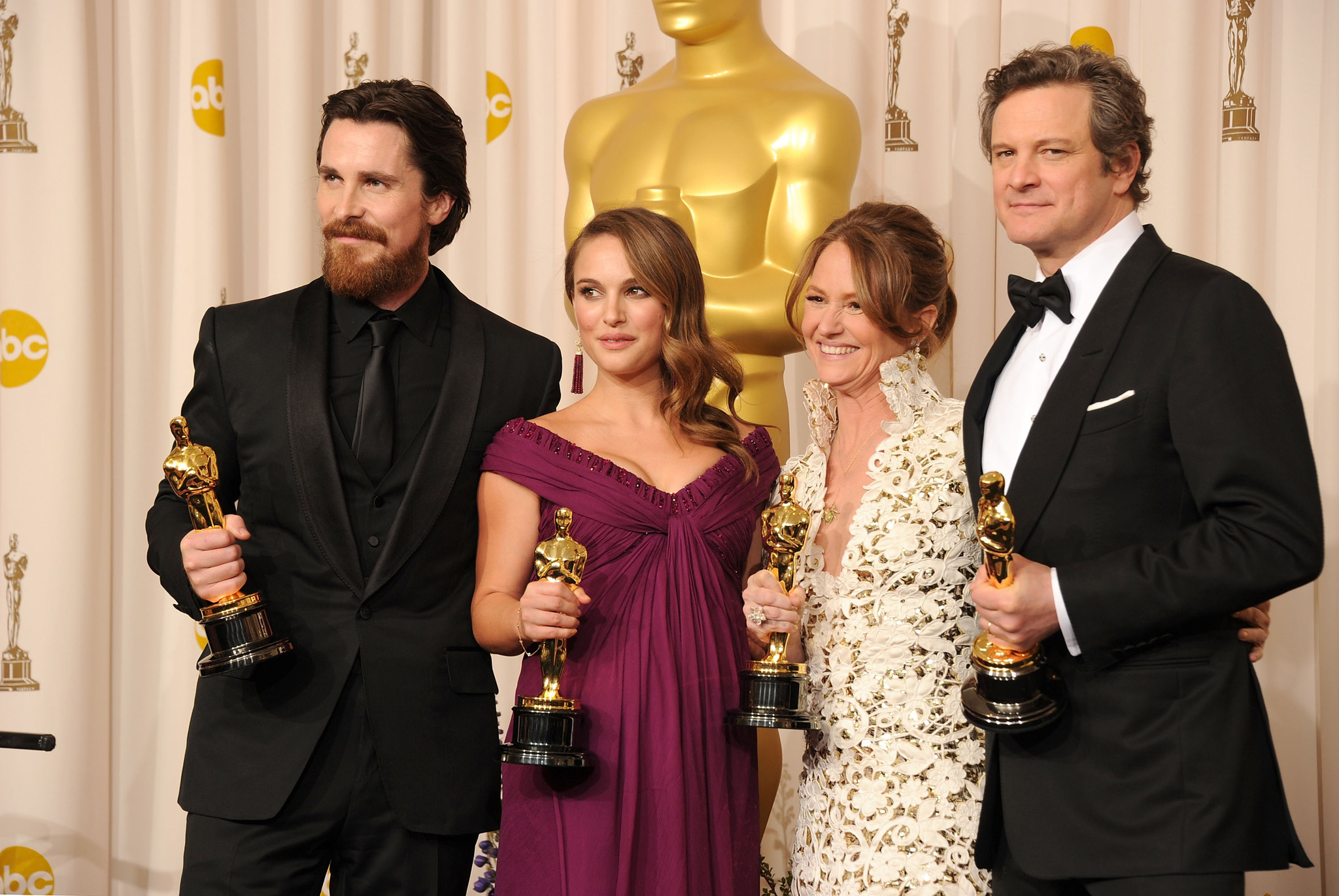 Colin Firth, Natalie Portman, Christian Bale and Melissa Leo