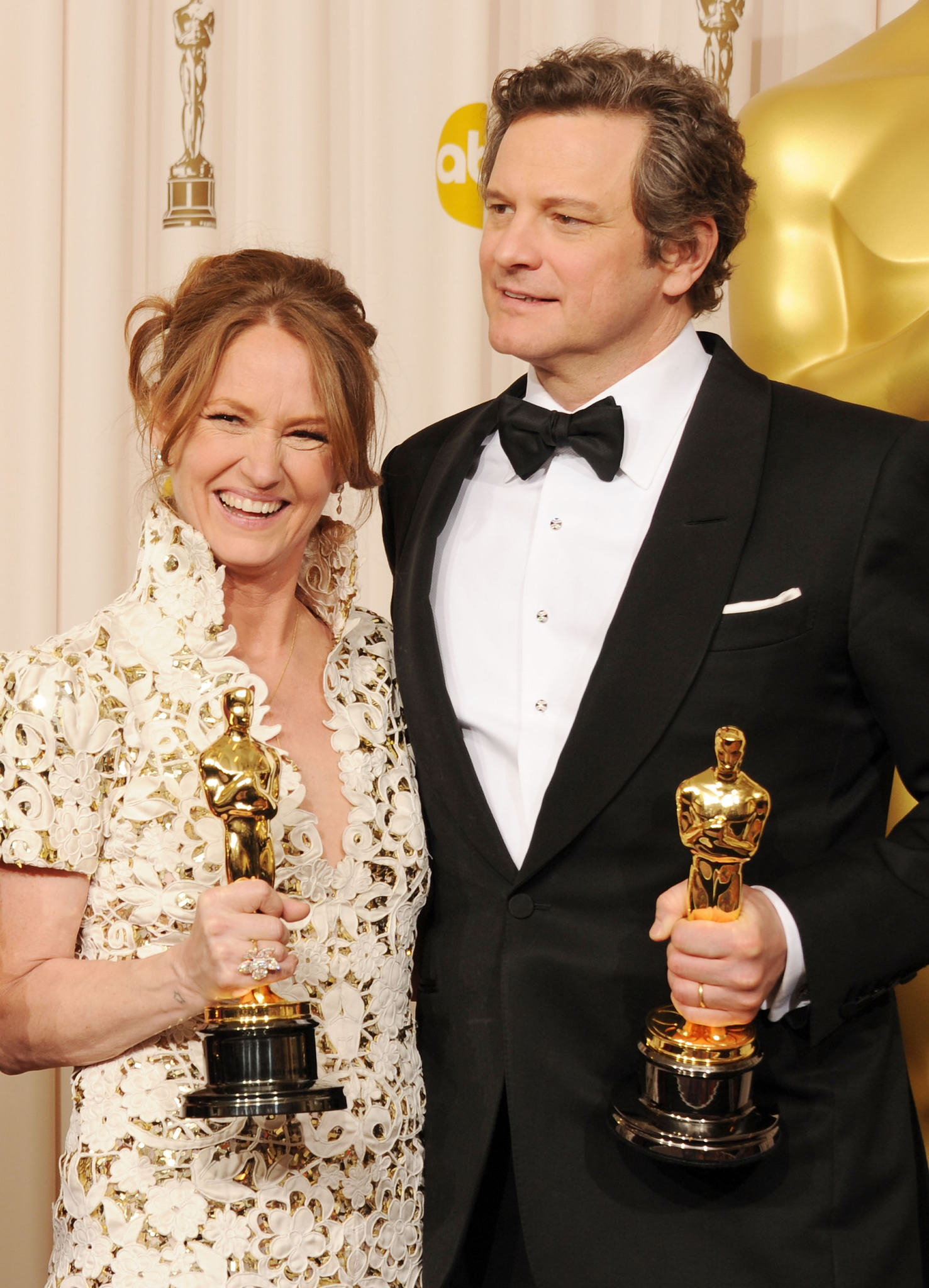 Colin Firth and Melissa Leo