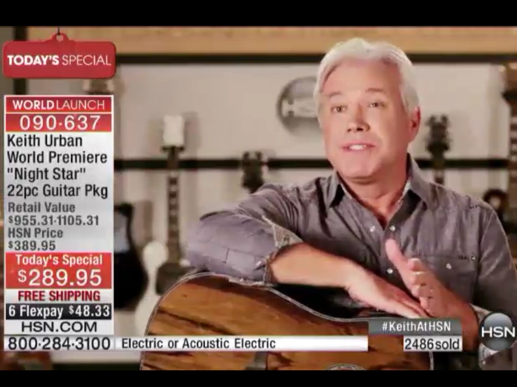 Alan McKee / HSN Commercial for Keith Urban Guitars