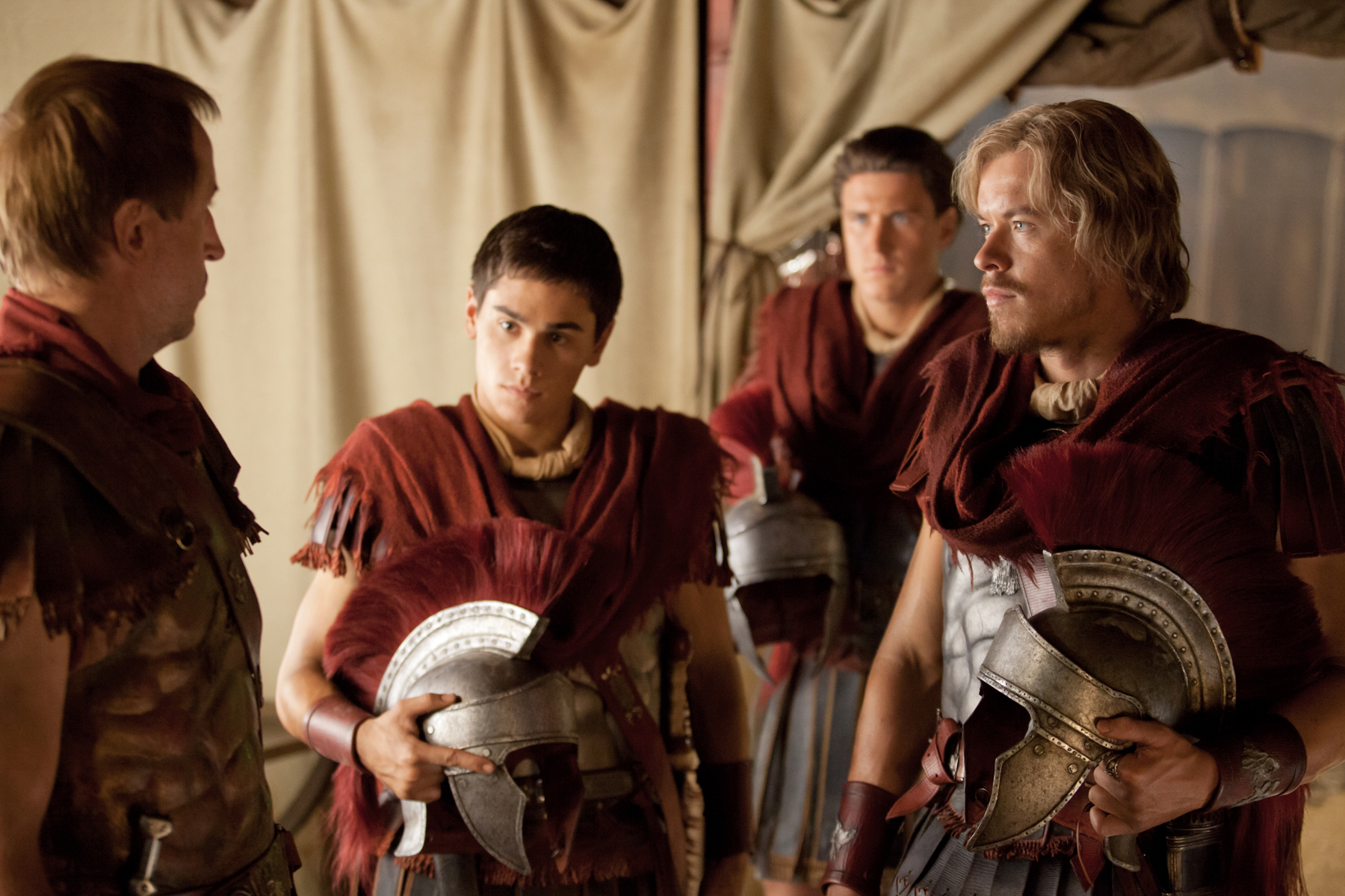 Still of Todd Lasance, Christian Antidormi and Aaron Jakubenko in Spartacus: Blood and Sand (2010)