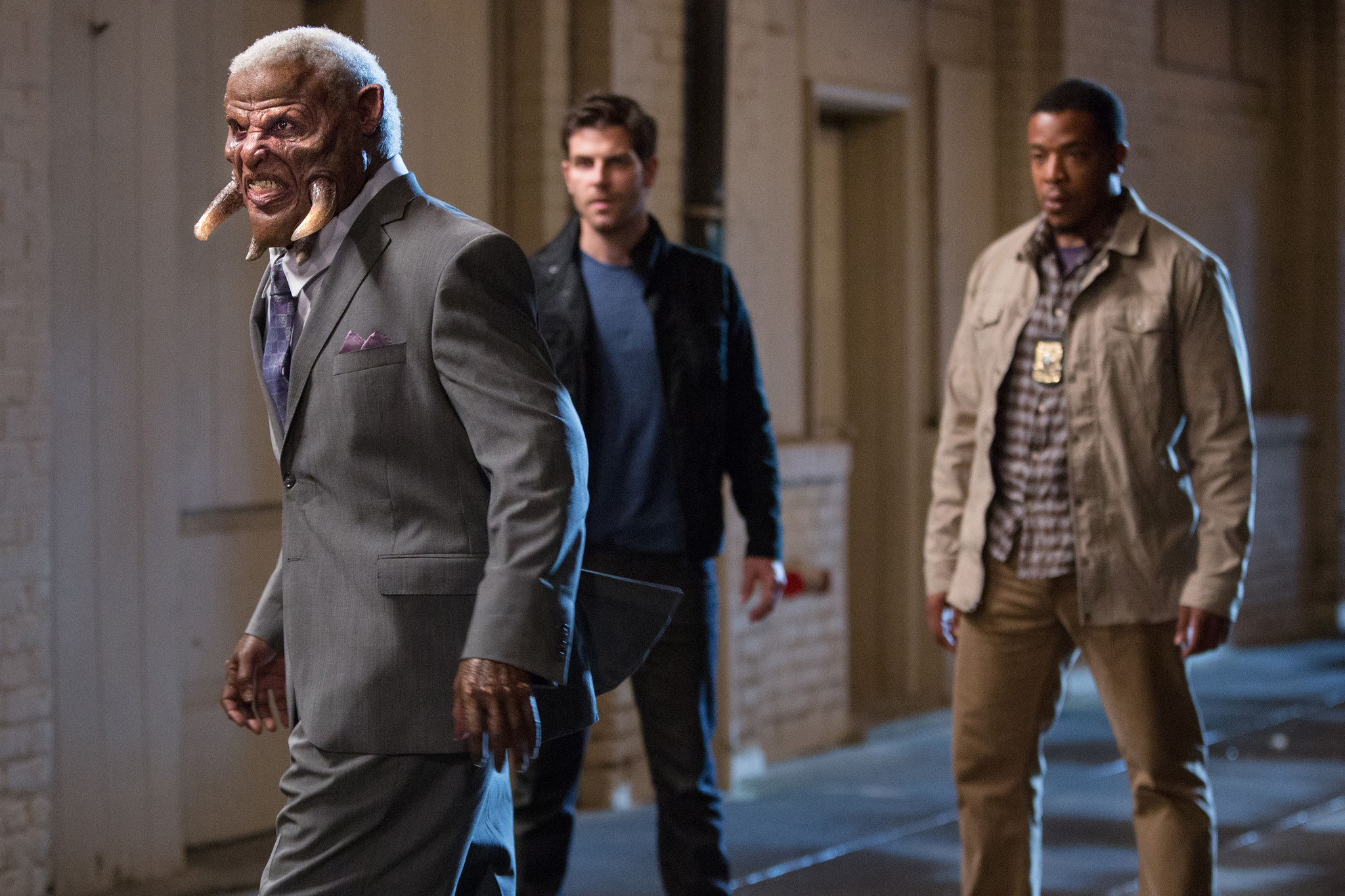 Still of Ron Canada, Russell Hornsby and David Giuntoli in Grimm (2011)