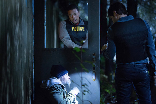 Still of Russell Hornsby and David Giuntoli in Grimm (2011)