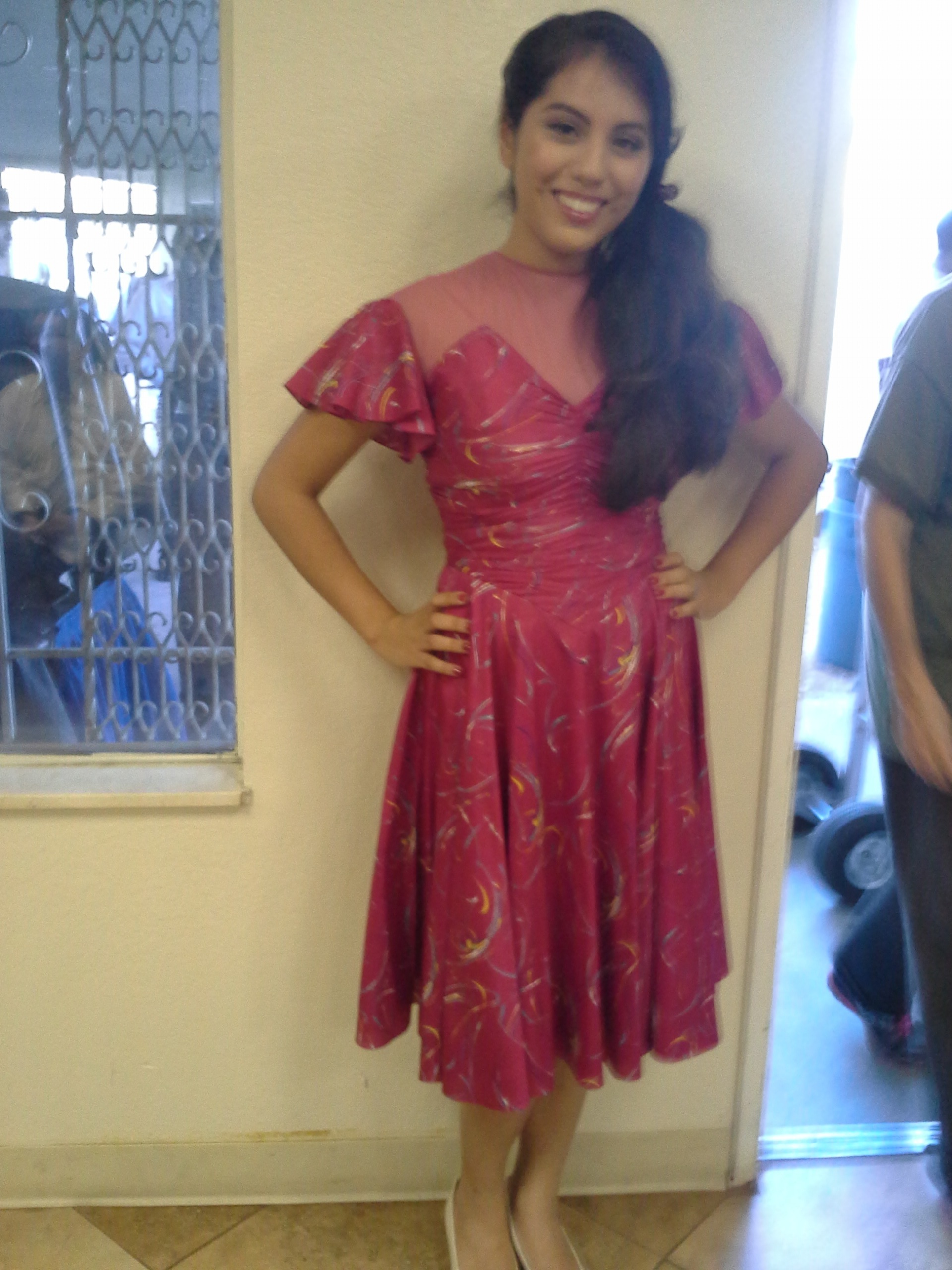On set of McFarland as Sonia's Friend.