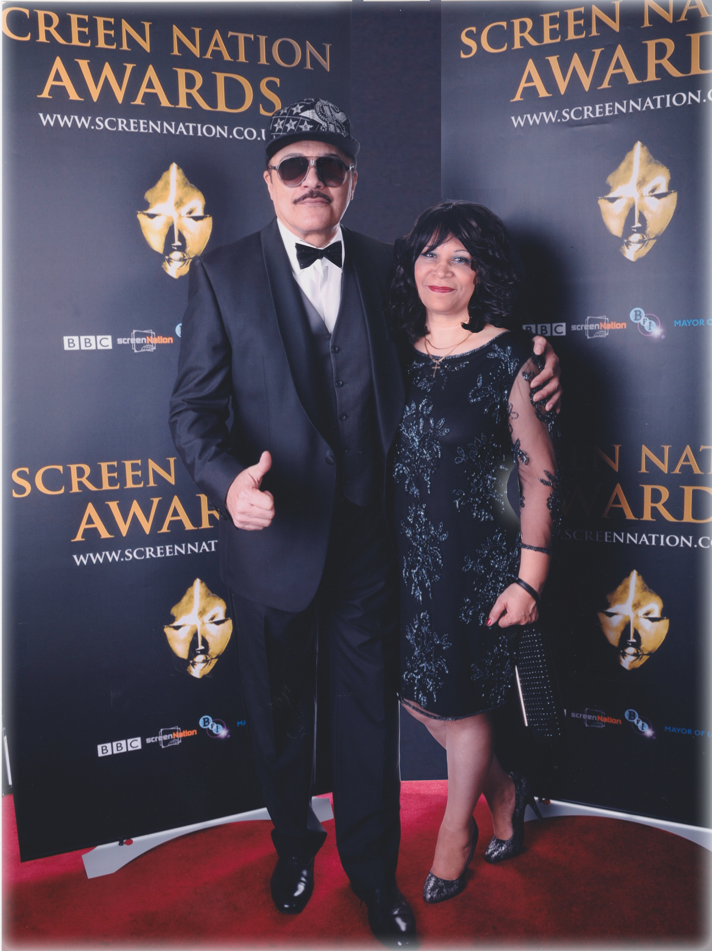 Celebrity music artist/film producer, Byron Byrd and his wife Pam are invited guests at the 2015 Screen Nation Awards in London