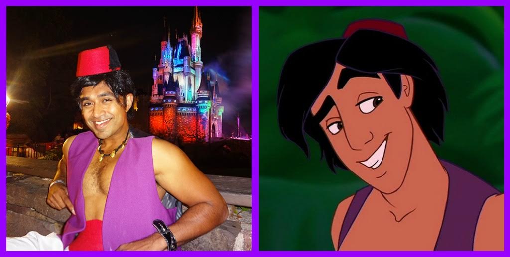 Shawn as Aladdin in Disney World.