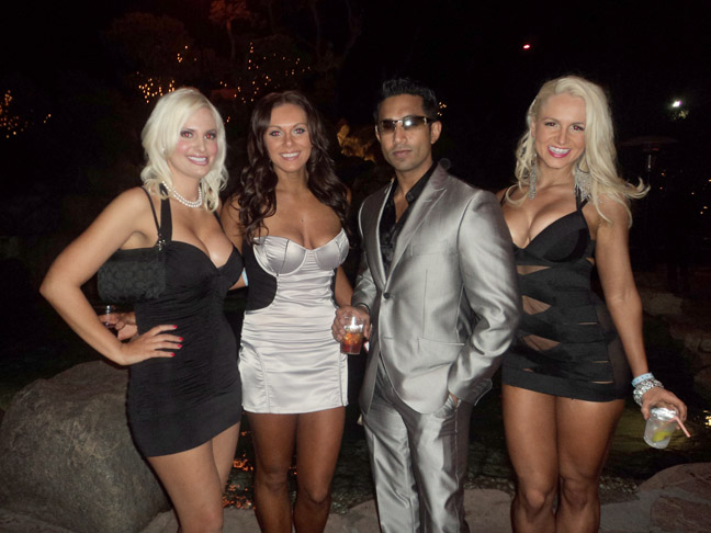 The Showstopper suits up with friends on New Year's Eve at the Playboy Mansion.