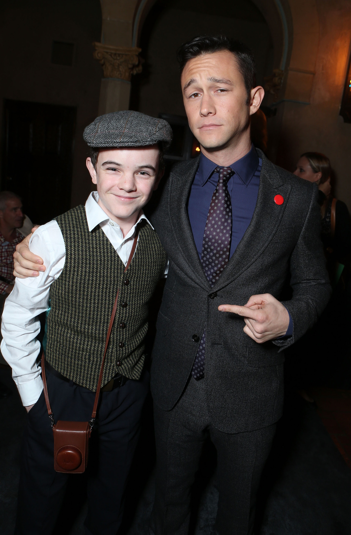 Joseph Gordon-Levitt and Gulliver McGrath at event of Linkolnas (2012)