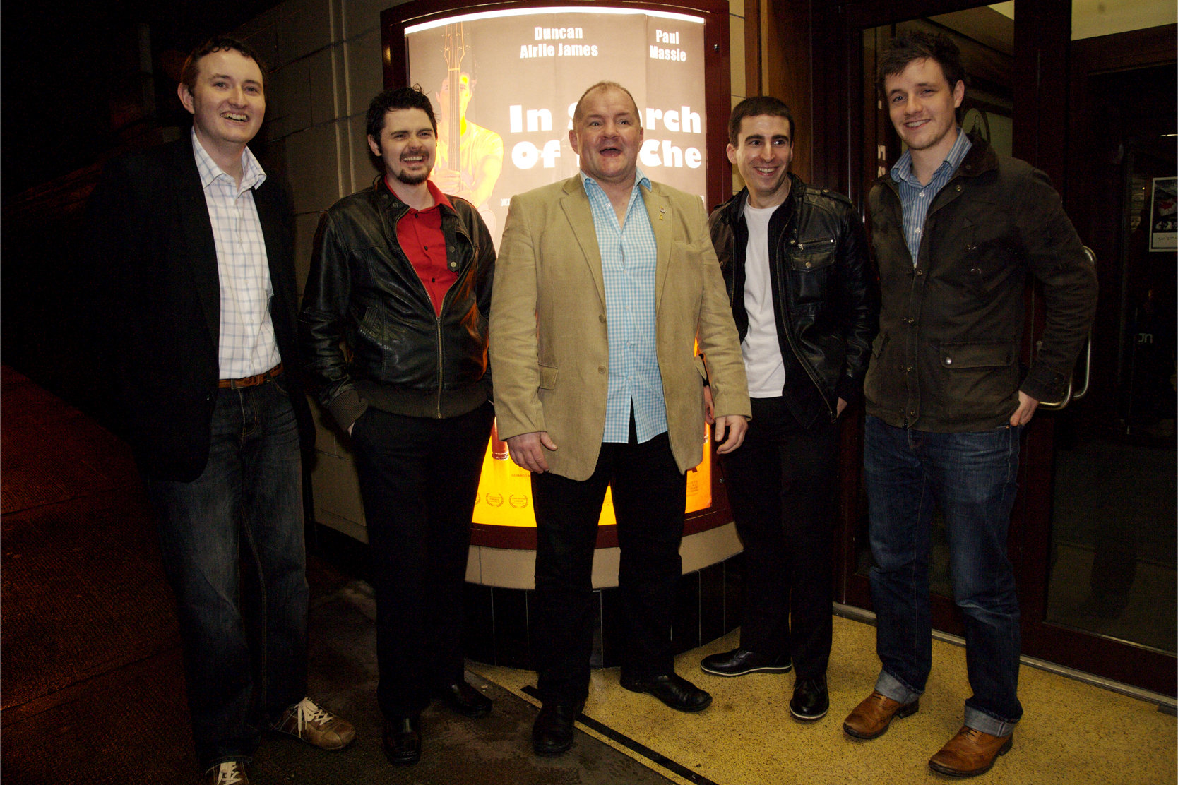 In Search Of La Che Premiere at the Glasgow Film Theatre (L-R) Chris Quick, Andy S. McEwan, Duncan Airlie James, Mark D. Ferguson & Paul Massie