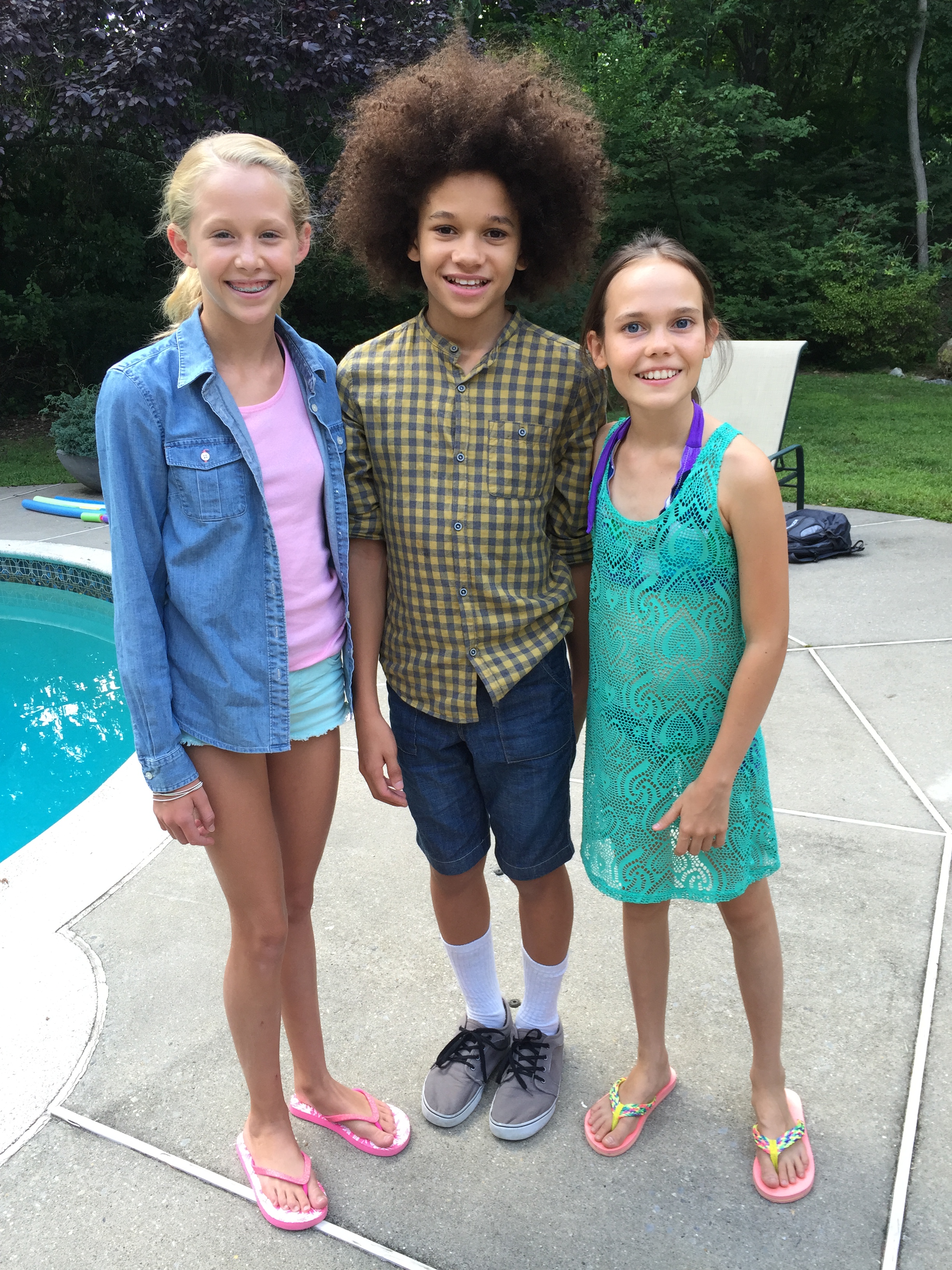 On set of Nowhere Ever After in NY with castmate Oona Laurence (Southpaw and the original Matilda) and Miranda McKeon