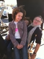 Armani and his sister Talia with legend cinematographer Yanusz Kaminski on the set of their Transamerica Commercial.