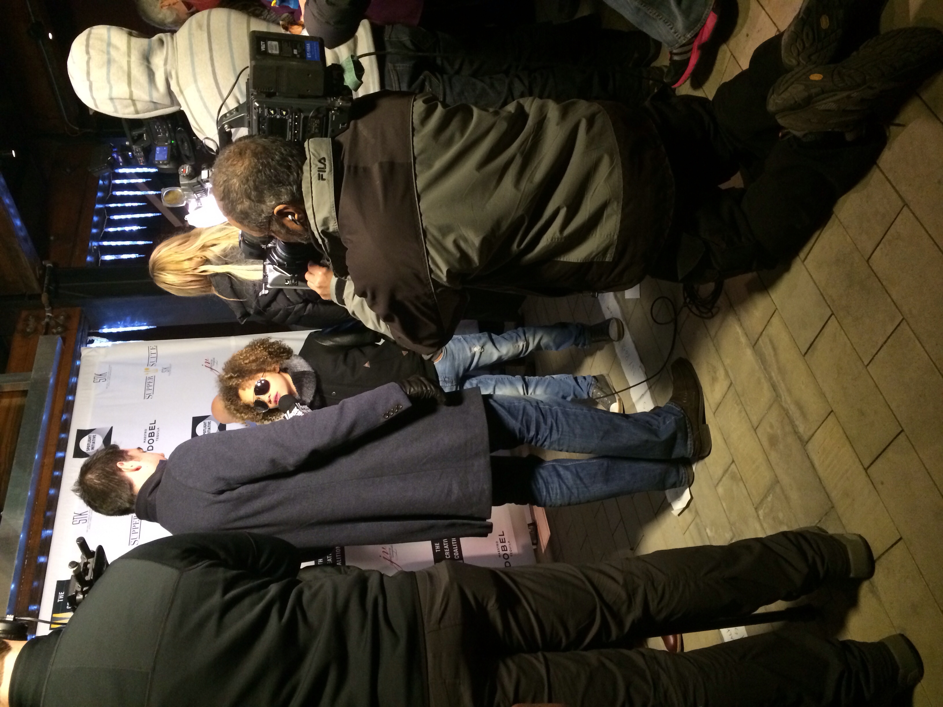 Armani working the press At Sundance 2014 for Cooties