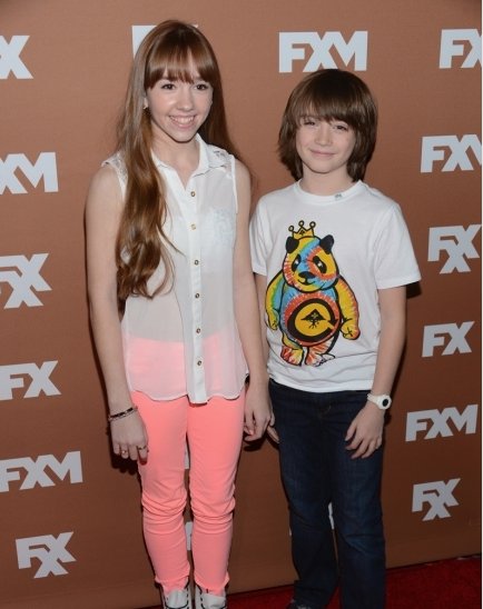 Holly Taylo and Keidrich Sellati at the 2013 FX Upfronts