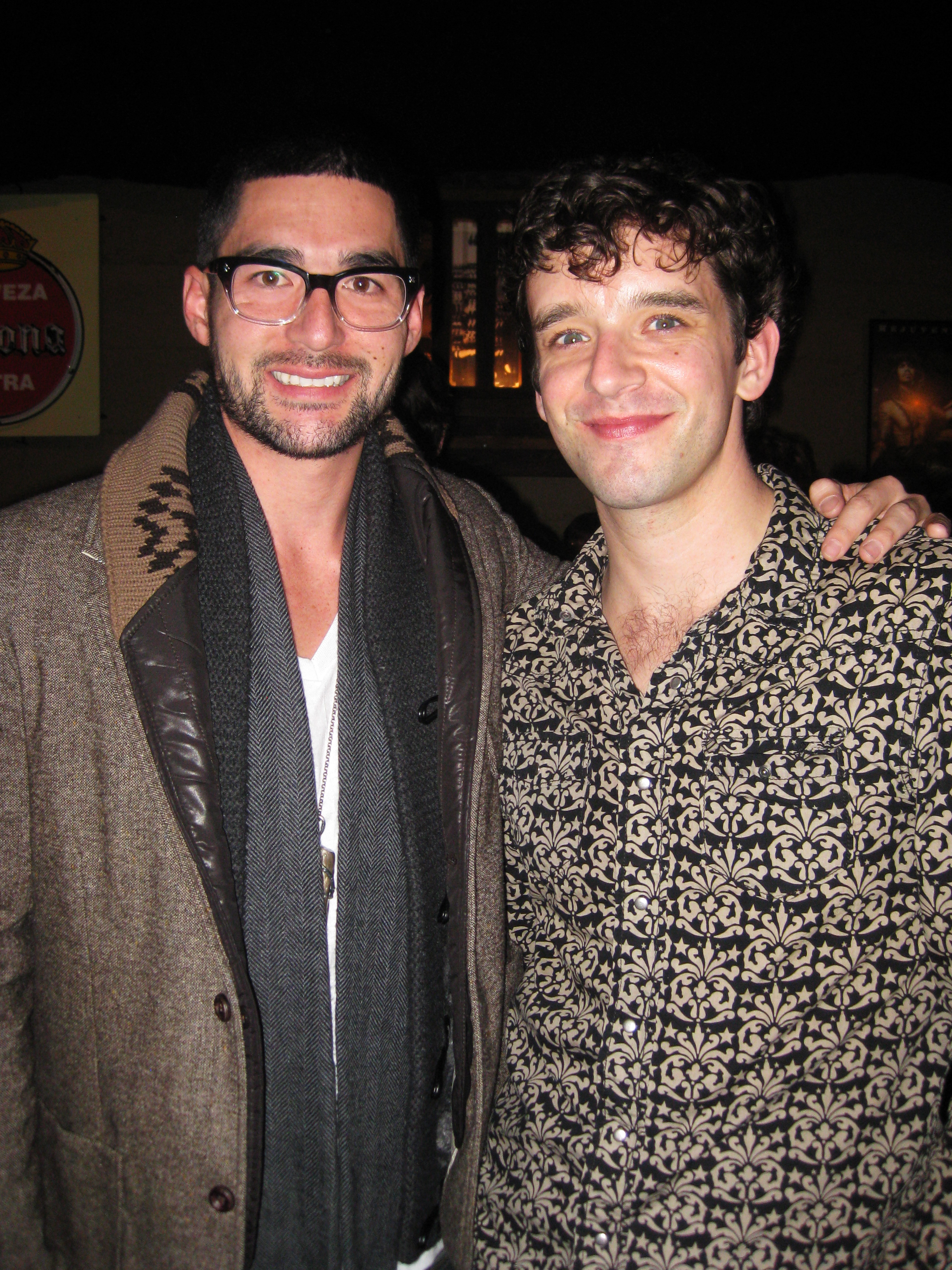 Michael Urie and Daniel Josev at He's Way More Famous Than You event