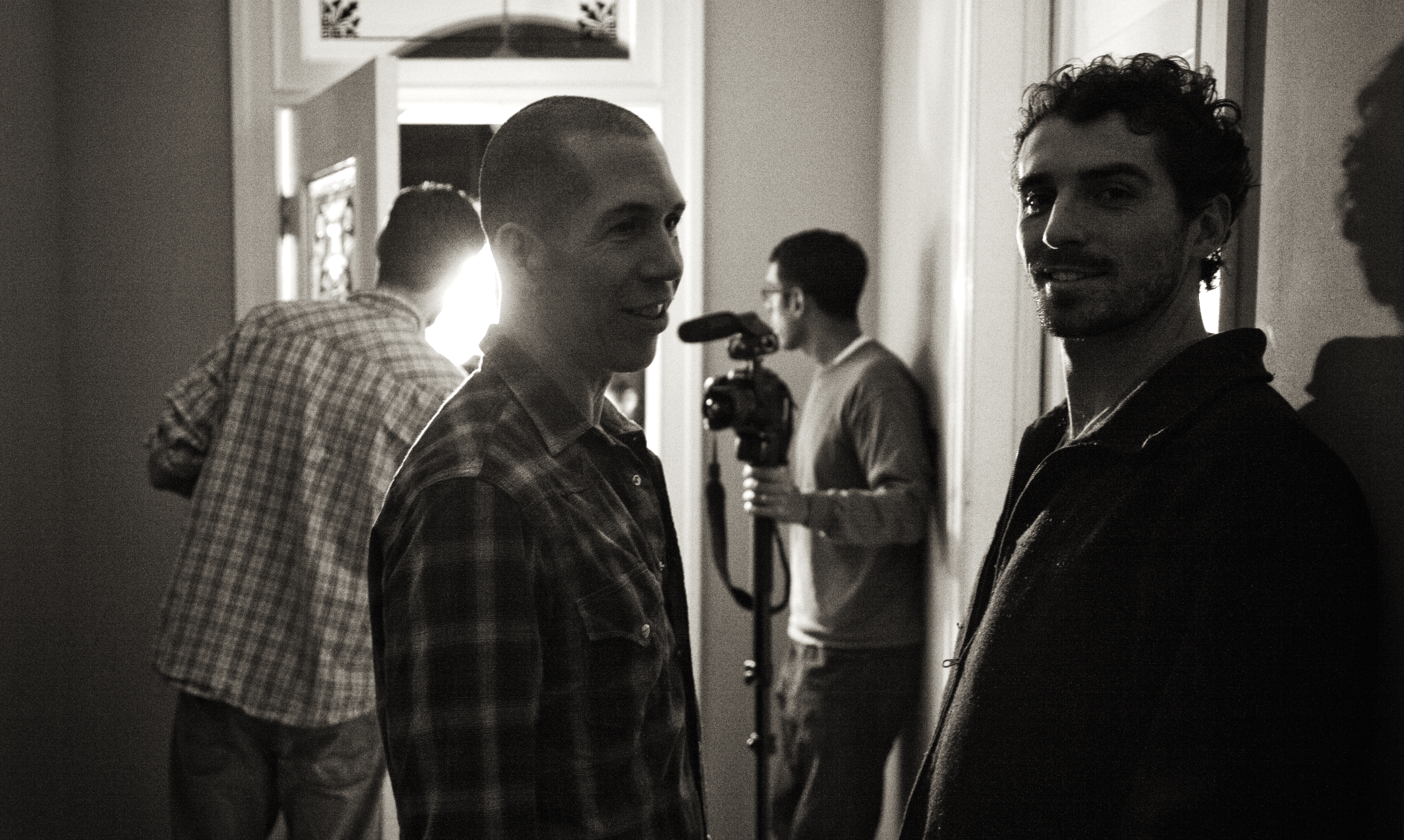 Actor-Director Devin Kordt-Thomas with Actor Paul Baird on the set of 
