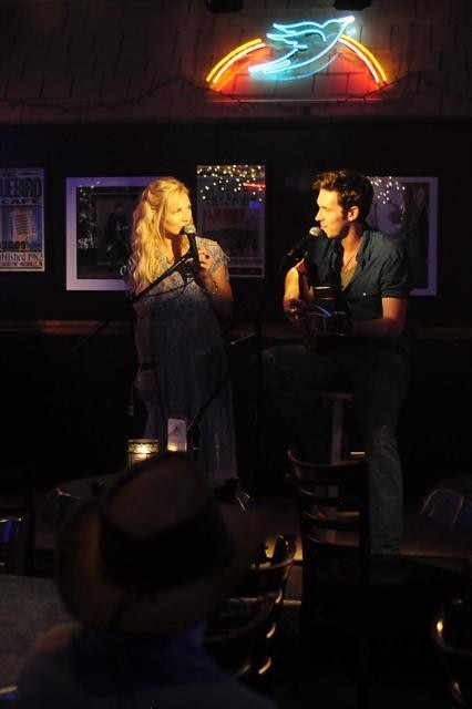 Still of Clare Bowen and Sam Palladio in Nashville (2012)