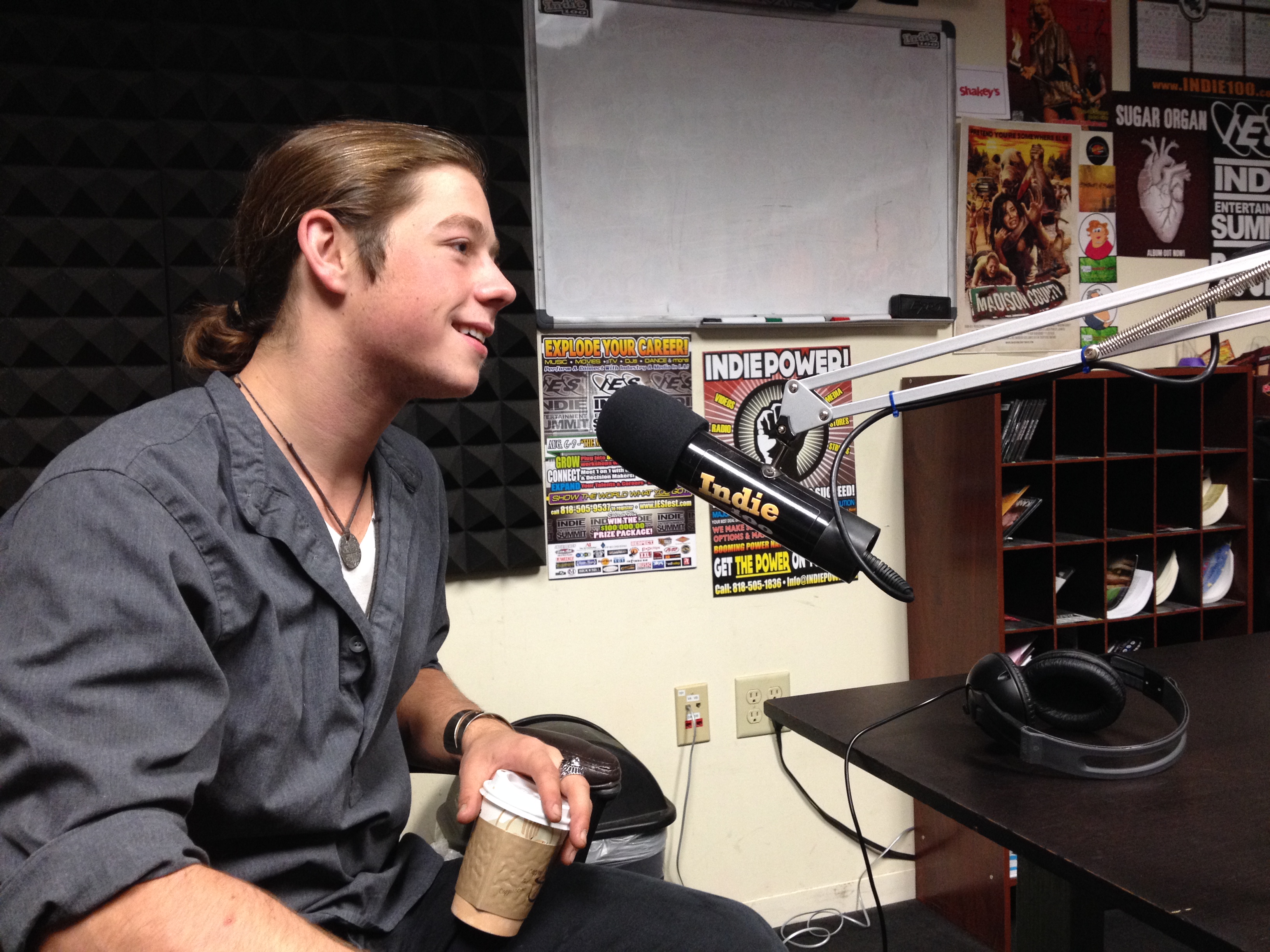 David Topp, being interviewed by Tyrone Tann on Indie100.com Los Angeles, California