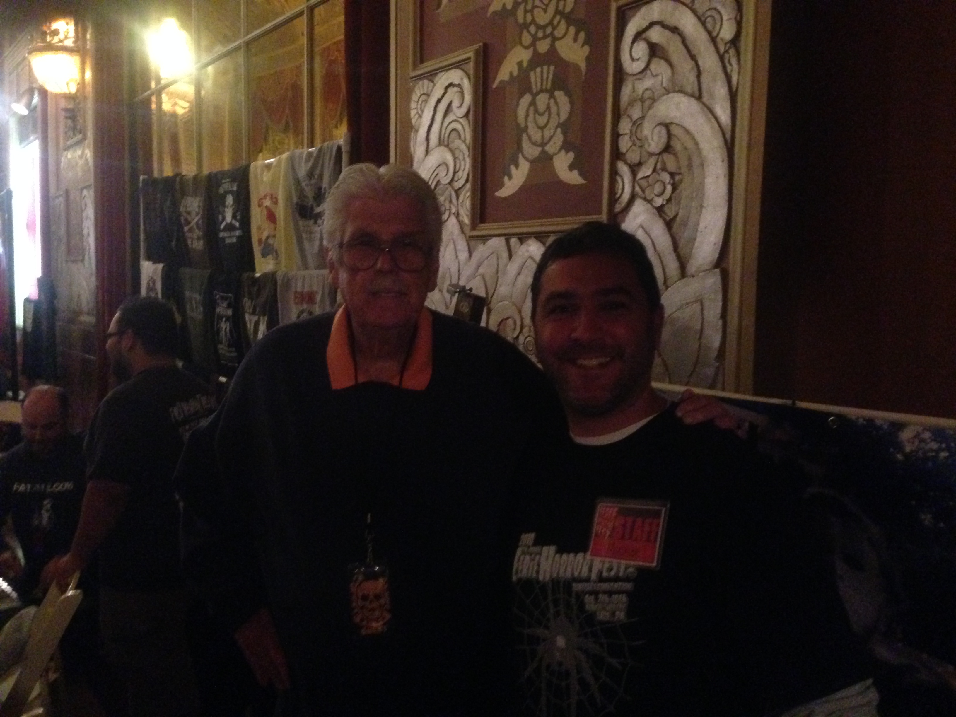 Stuntman James Winburn(Halloween, Escape from New York) with Michael Gibrall at the Eerie Horror Fest