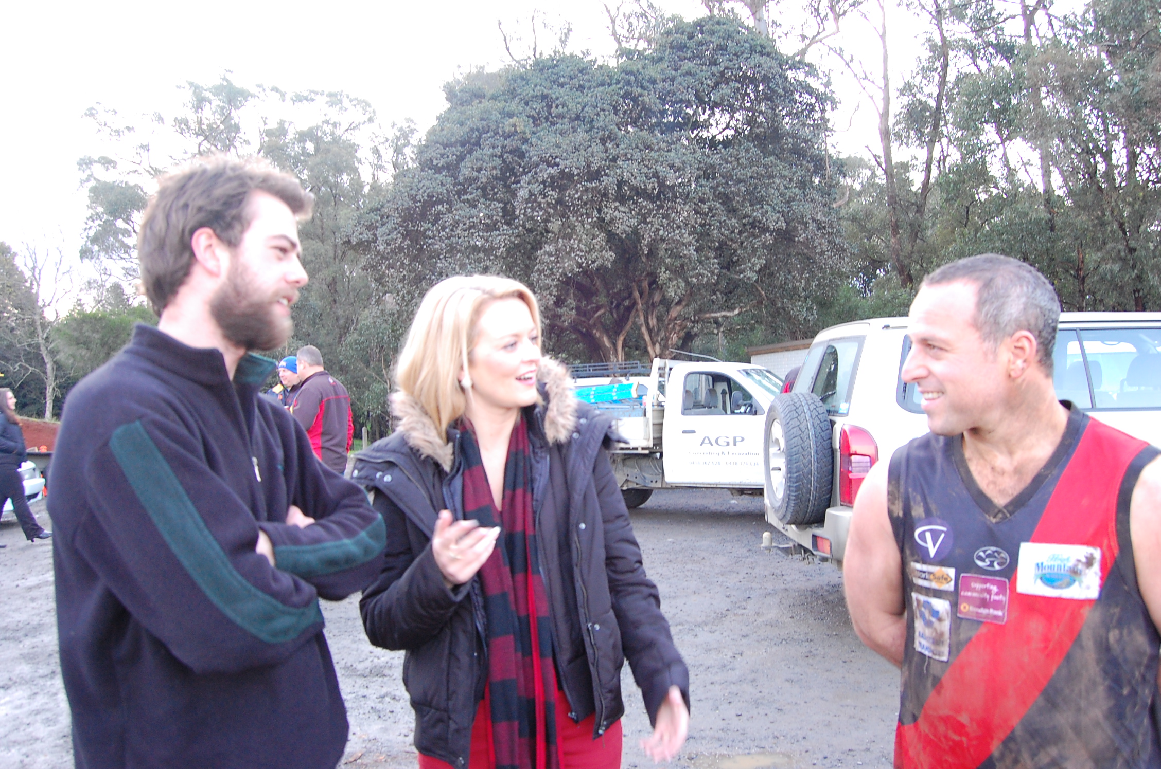 Behind the Scenes of Mud (Indep Short) with Director Dylan Corbett (left).