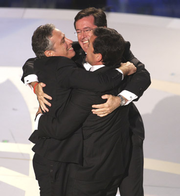 Steve Carell, Stephen Colbert and Jon Stewart