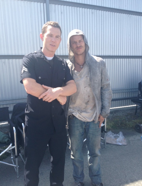 With Shawn Hatosy on set SOUTHLAND Ep510 