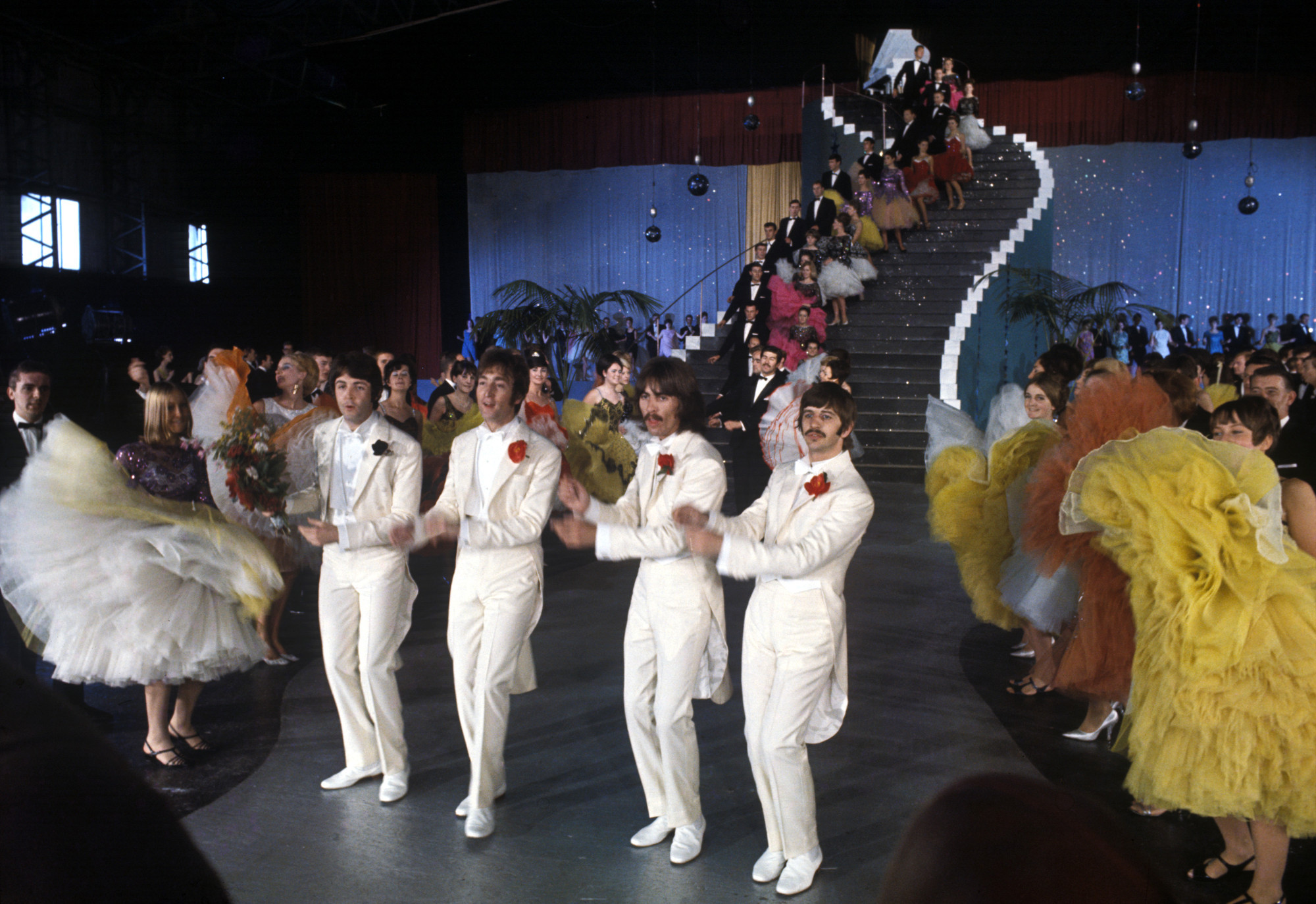 Still of Paul McCartney, John Lennon, George Harrison and Ringo Starr in Magical Mystery Tour (1967)