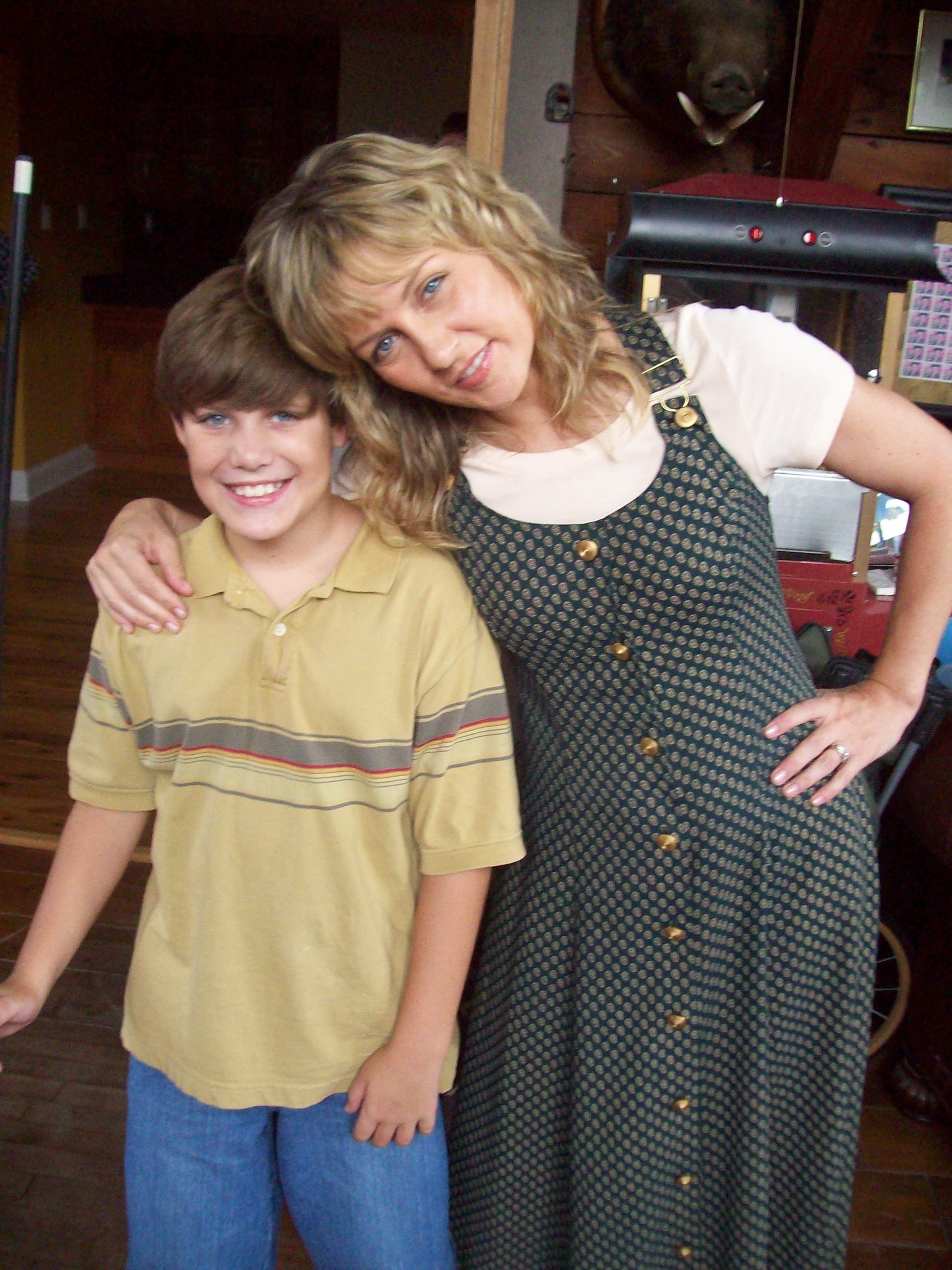 Brock as Young Jack - Green Lantern with Mom Amy Carlson as Jessica Jordan.