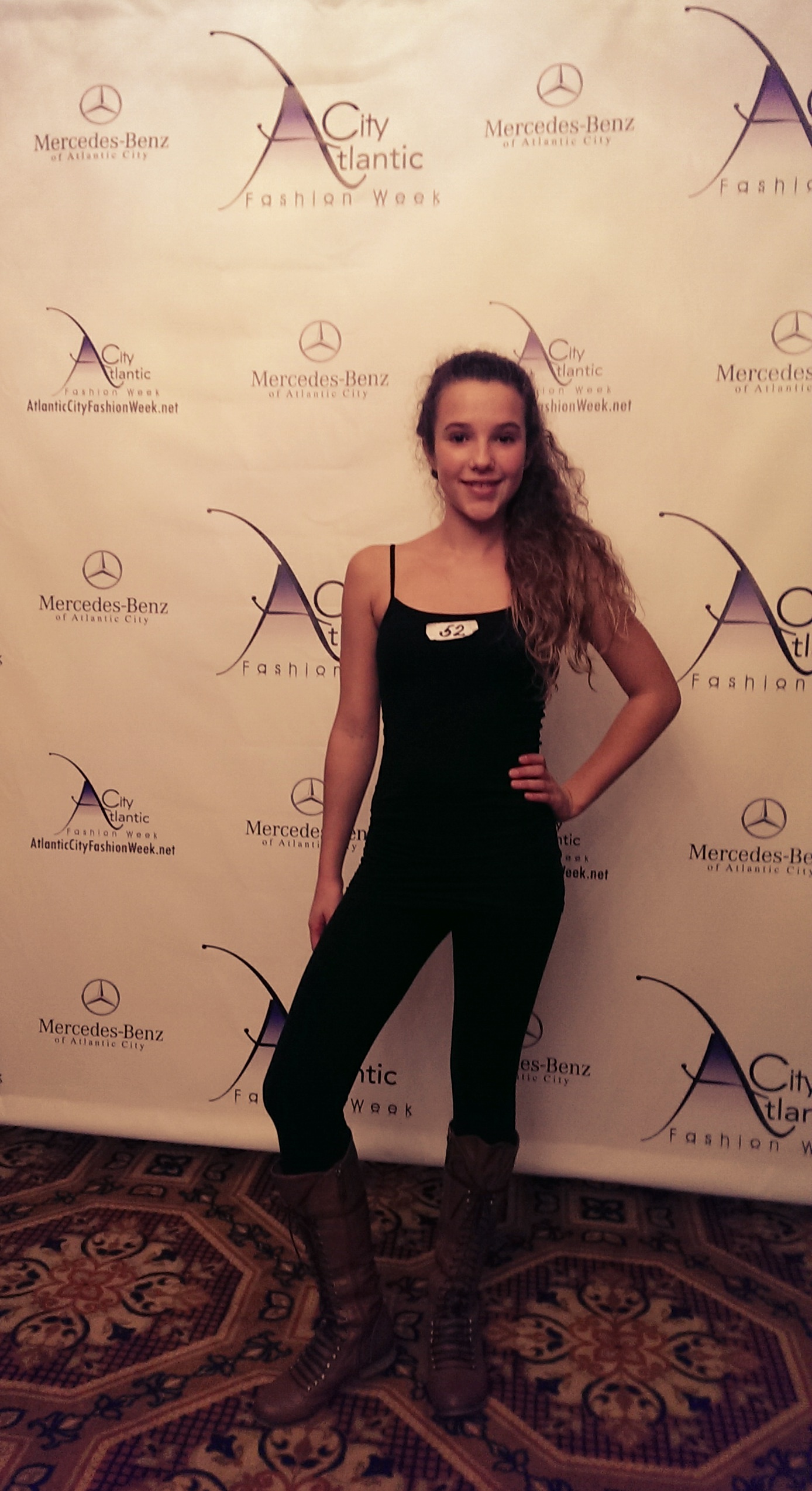 Atlantic City Fashion Week Auditions (sponsored by Mercedes-Benz) - Her 1st time out for runway opportunity. Leila booked to walk with Lainy Gold Designs and another major label!