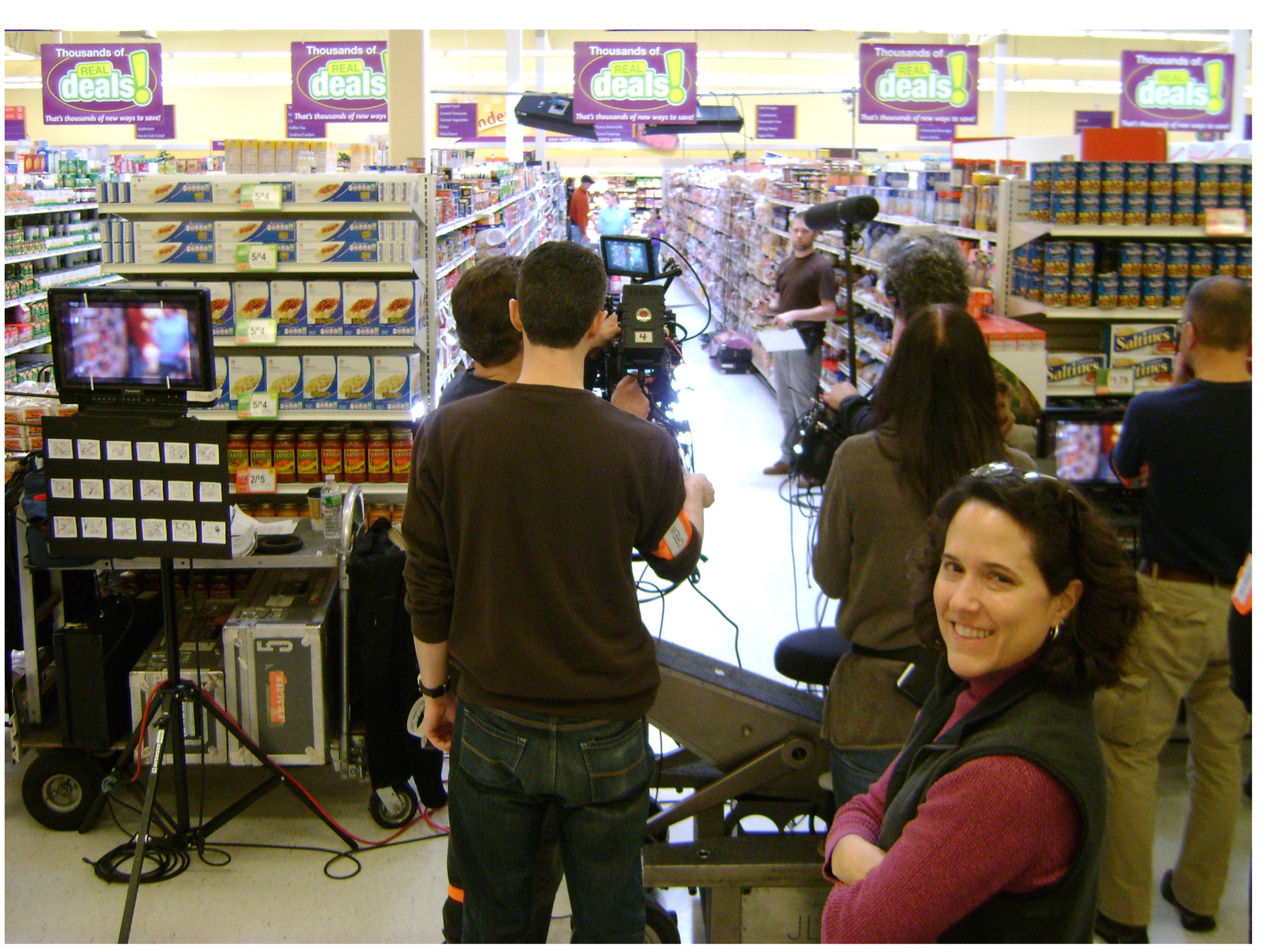 Leila Lead in ConAgra Commercial NBC shoot with Marti observing