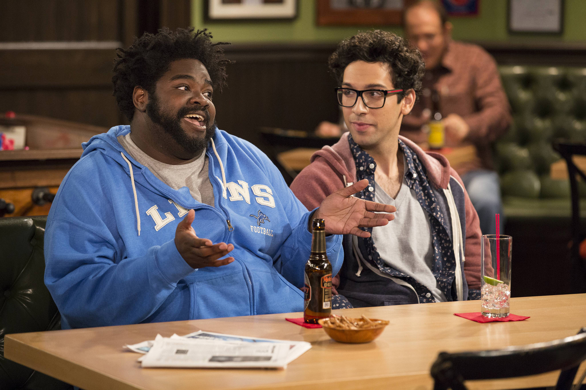 Still of Ron Funches and Rick Glassman in Undateable (2014)