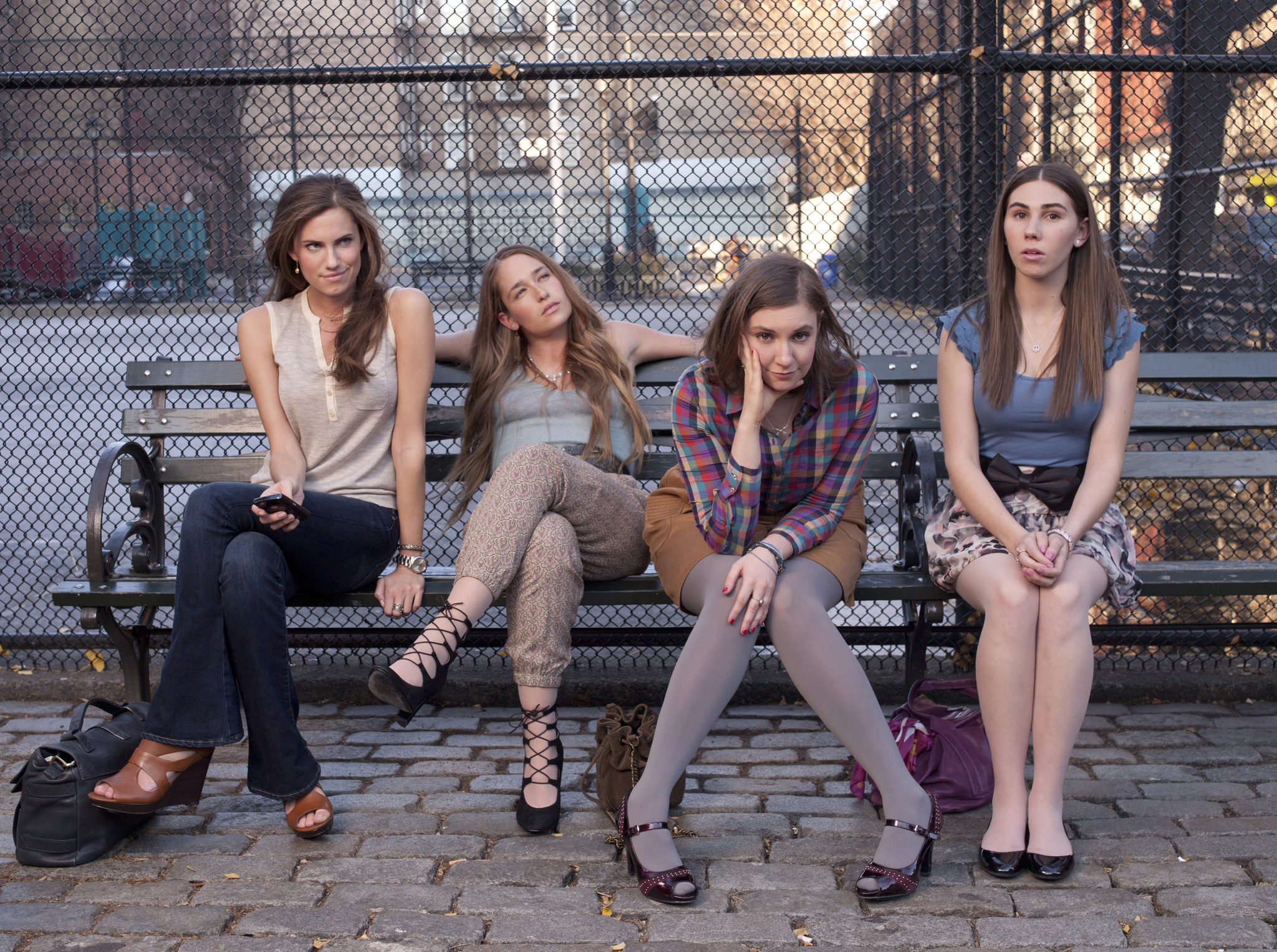 Still of Zosia Mamet, Lena Dunham, Jemima Kirke and Allison Williams in Girls (2012)