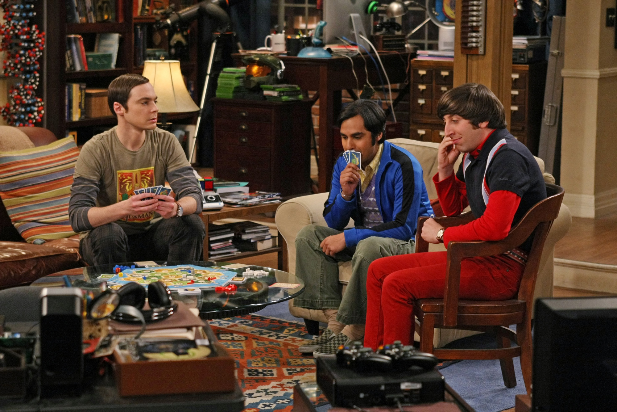 Still of Simon Helberg, Jim Parsons and Kunal Nayyar in Didziojo sprogimo teorija (2007)