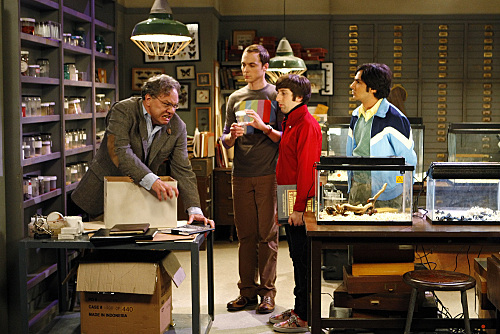 Still of Lewis Black, Simon Helberg, Jim Parsons and Kunal Nayyar in Didziojo sprogimo teorija (2007)