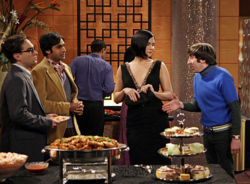 Still of Jodi Lyn O'Keefe, Johnny Galecki, Simon Helberg and Kunal Nayyar in Didziojo sprogimo teorija (2007)