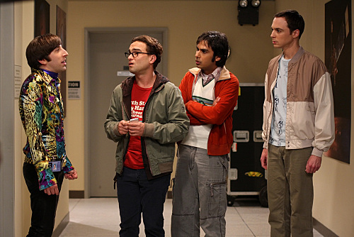 Still of Johnny Galecki, Simon Helberg, Jim Parsons and Kunal Nayyar in Didziojo sprogimo teorija (2007)