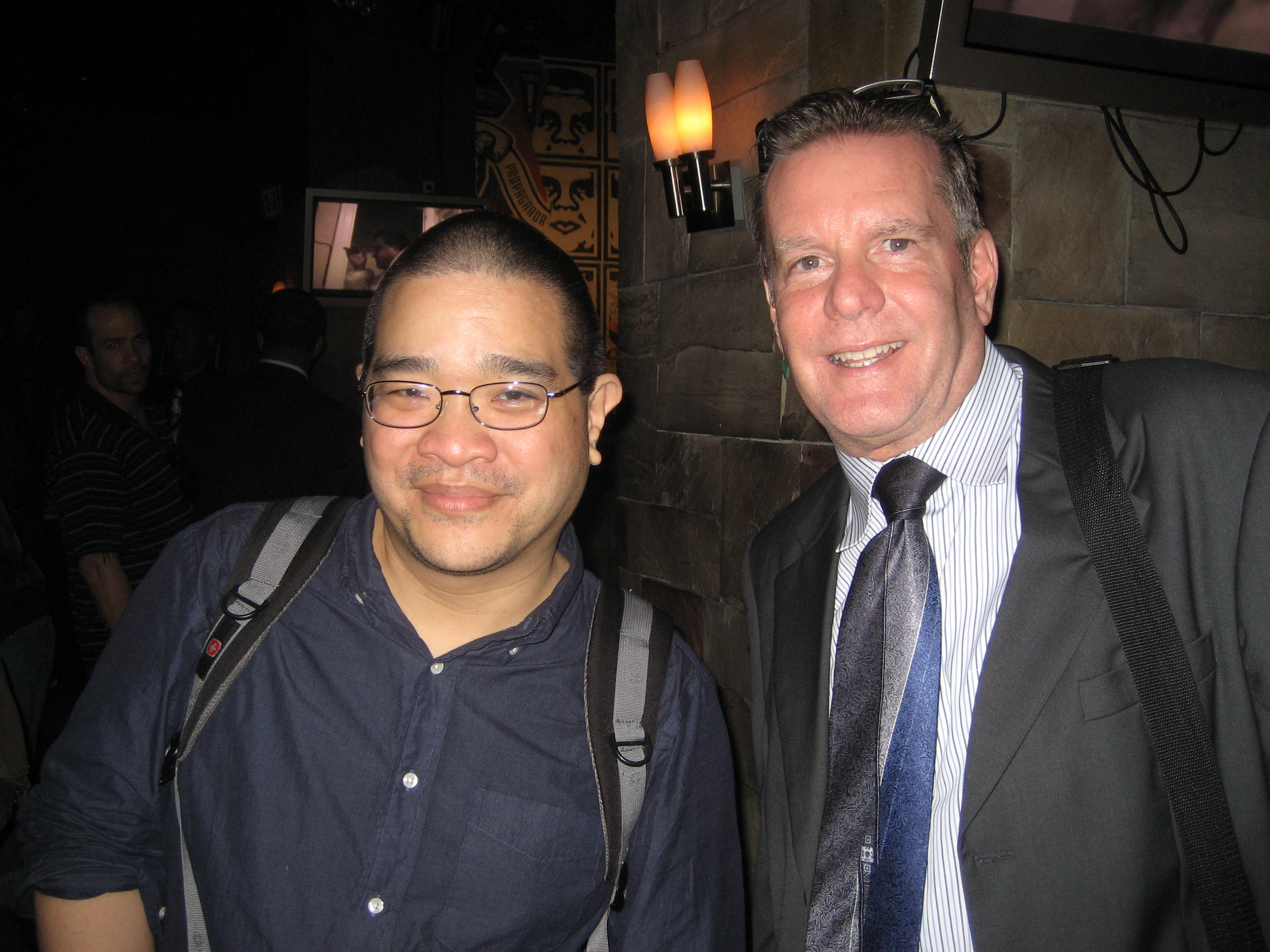 Opening Night, NYC, April 28, 2011, Cary Wong and Paul Kelly.