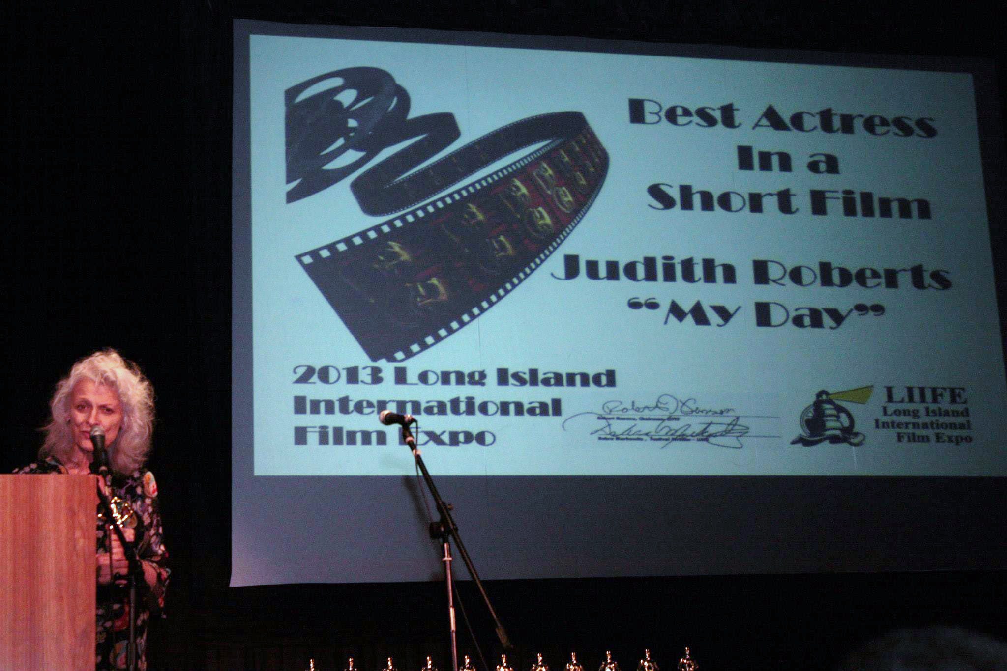 July 25, 2013--Long Island International Film Expo awards ceremony.