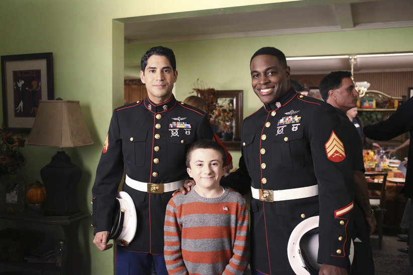 Still of Nick Jones Jr. and Atticus Shaffer in The Middle.