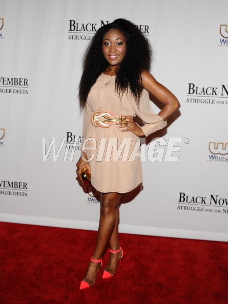 Actress Mbong Amata attends Black November film premiere. April 18th Beverly Hills, CA