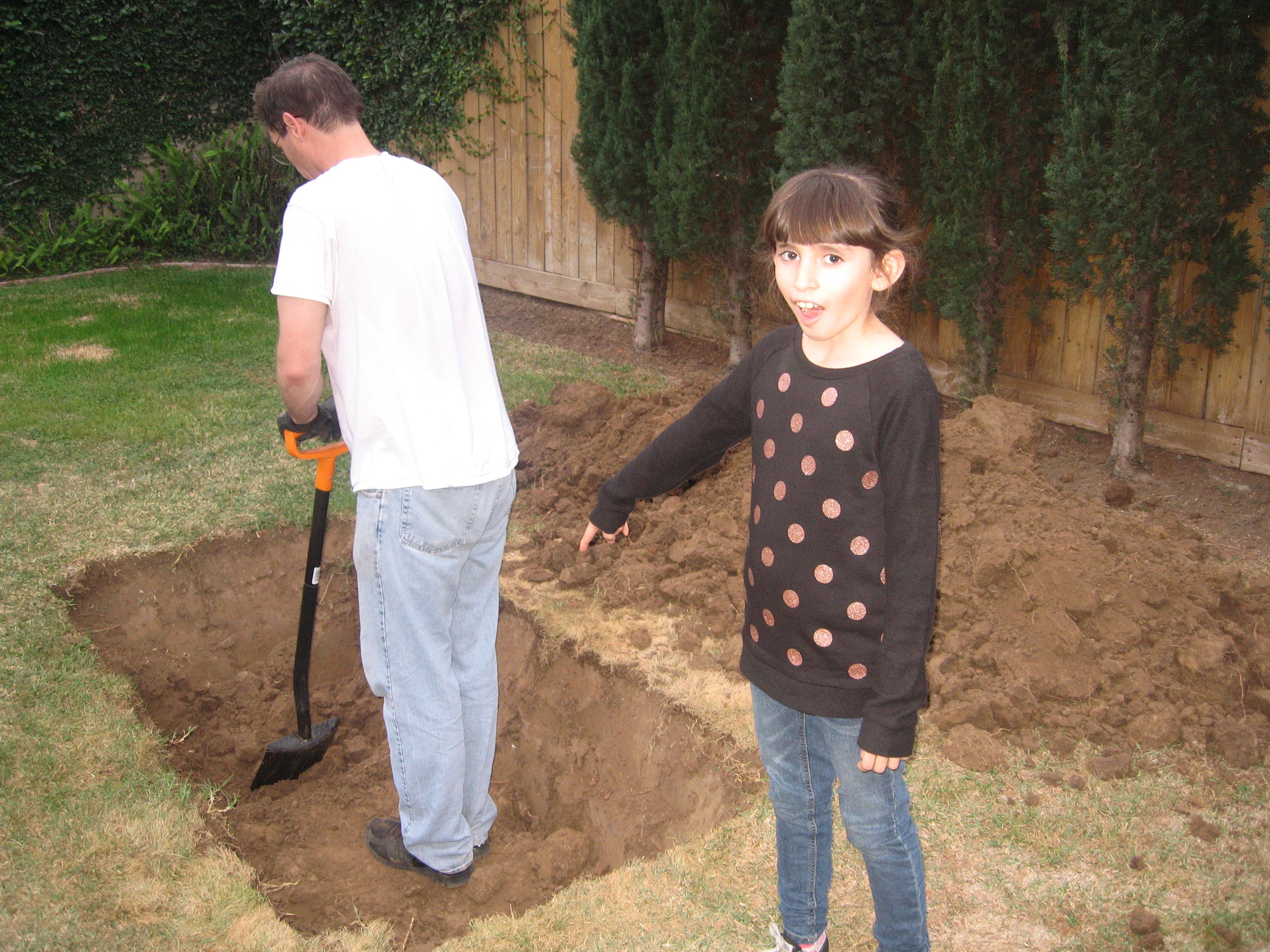 Natalie Miranda supervising the digging of the 