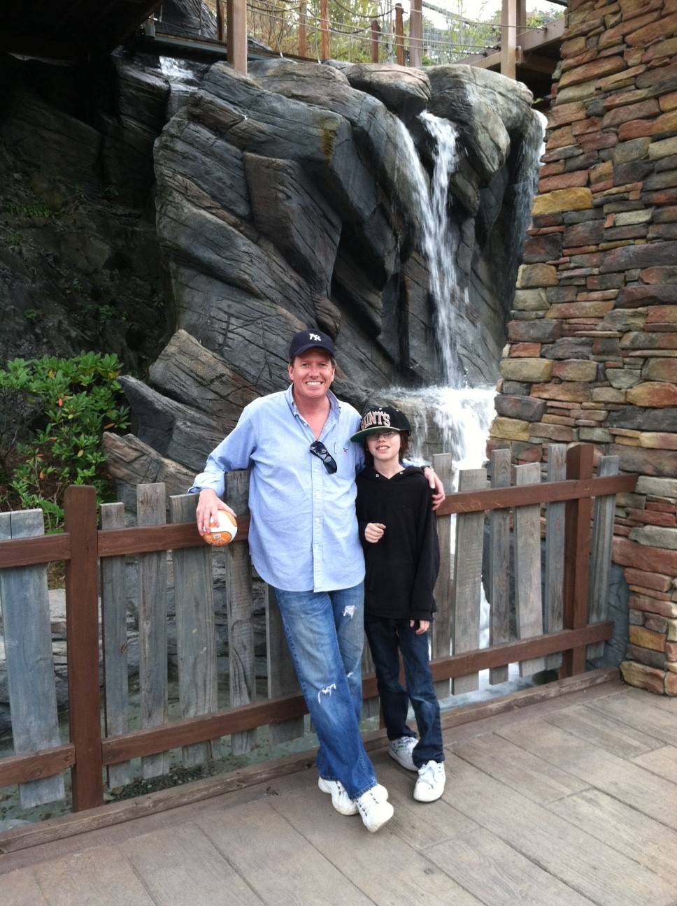 Garner with cousin Chase at Dollywood. Sevierville, Tennessee. October 2012