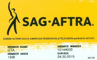 Garner Ted Aukerman SAG-AFTRA Union ID Card