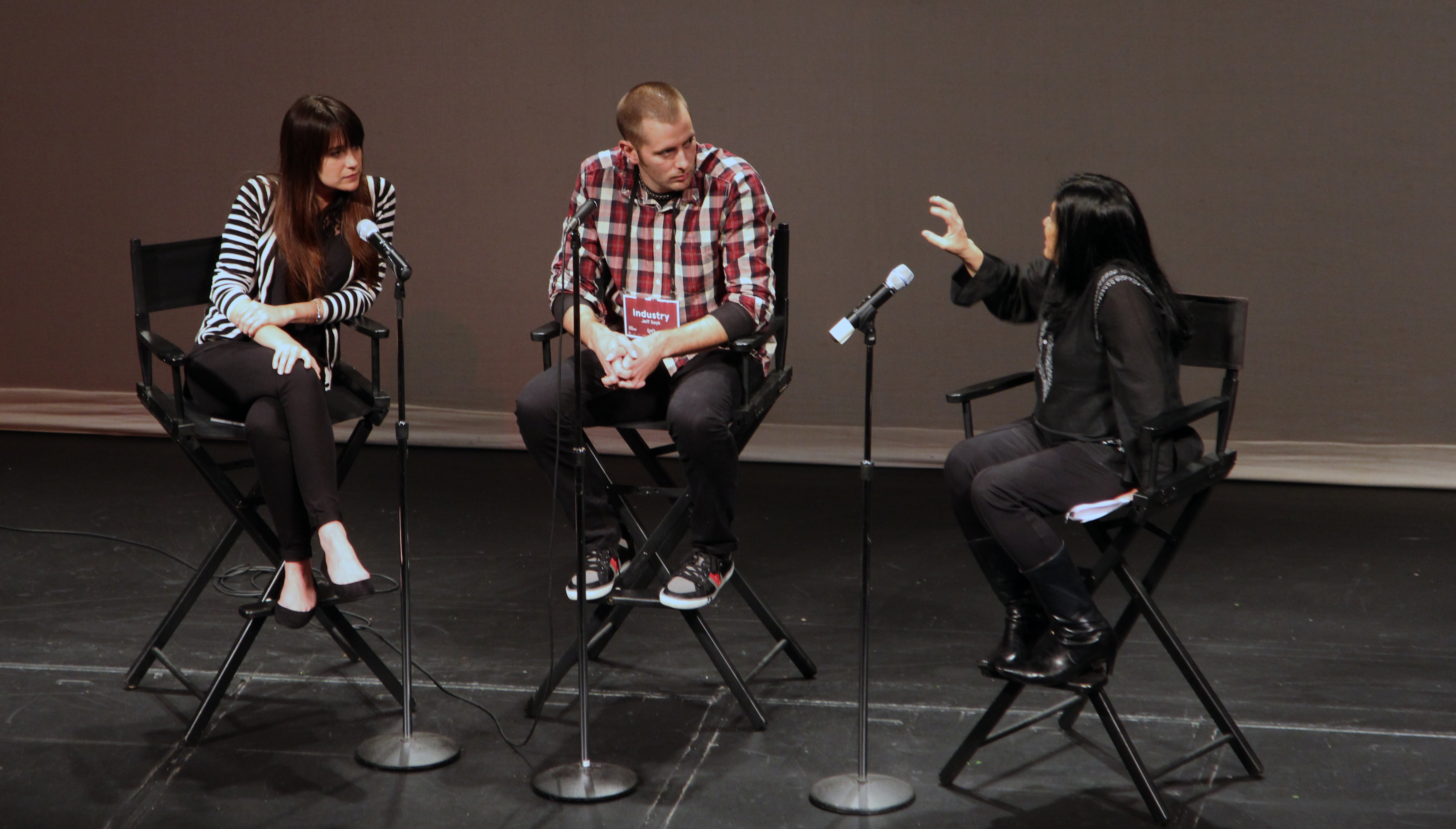Elaine McMillion Sheldon, Jeff Soyk and Barbara Kopple at 2013 Camden Film Festival