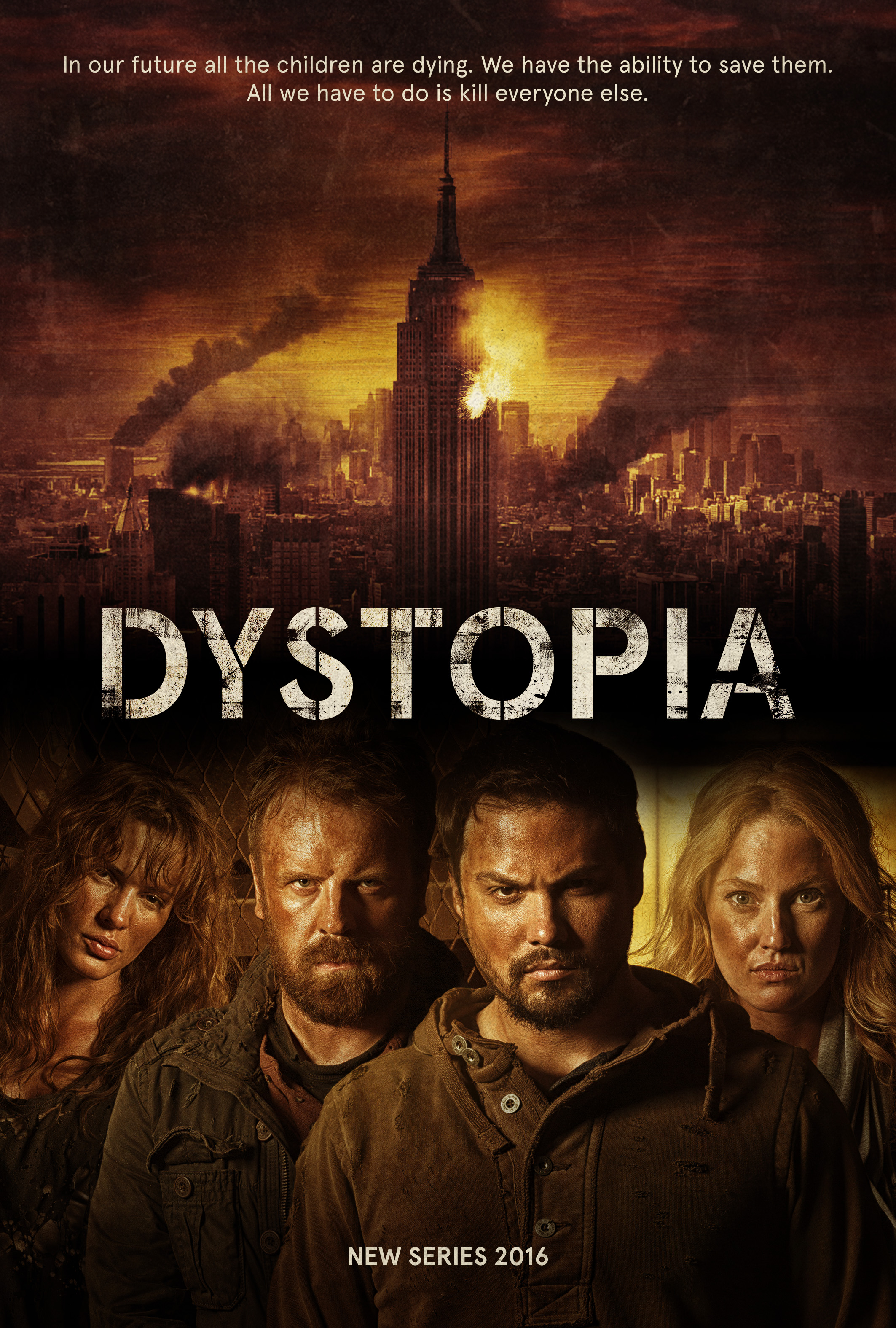 Michael Copon, Simon Phillips, Eve Mauro and Sheena Colette in Dystopia (2016)