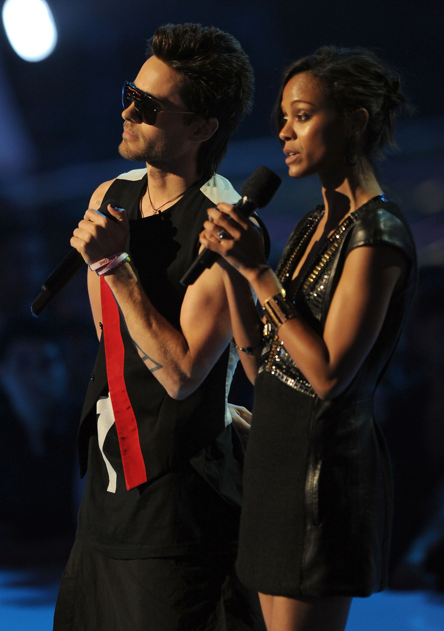 Jared Leto and Zoe Saldana