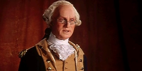 Screen test for the role of George Washington in 'Father of His Country'
