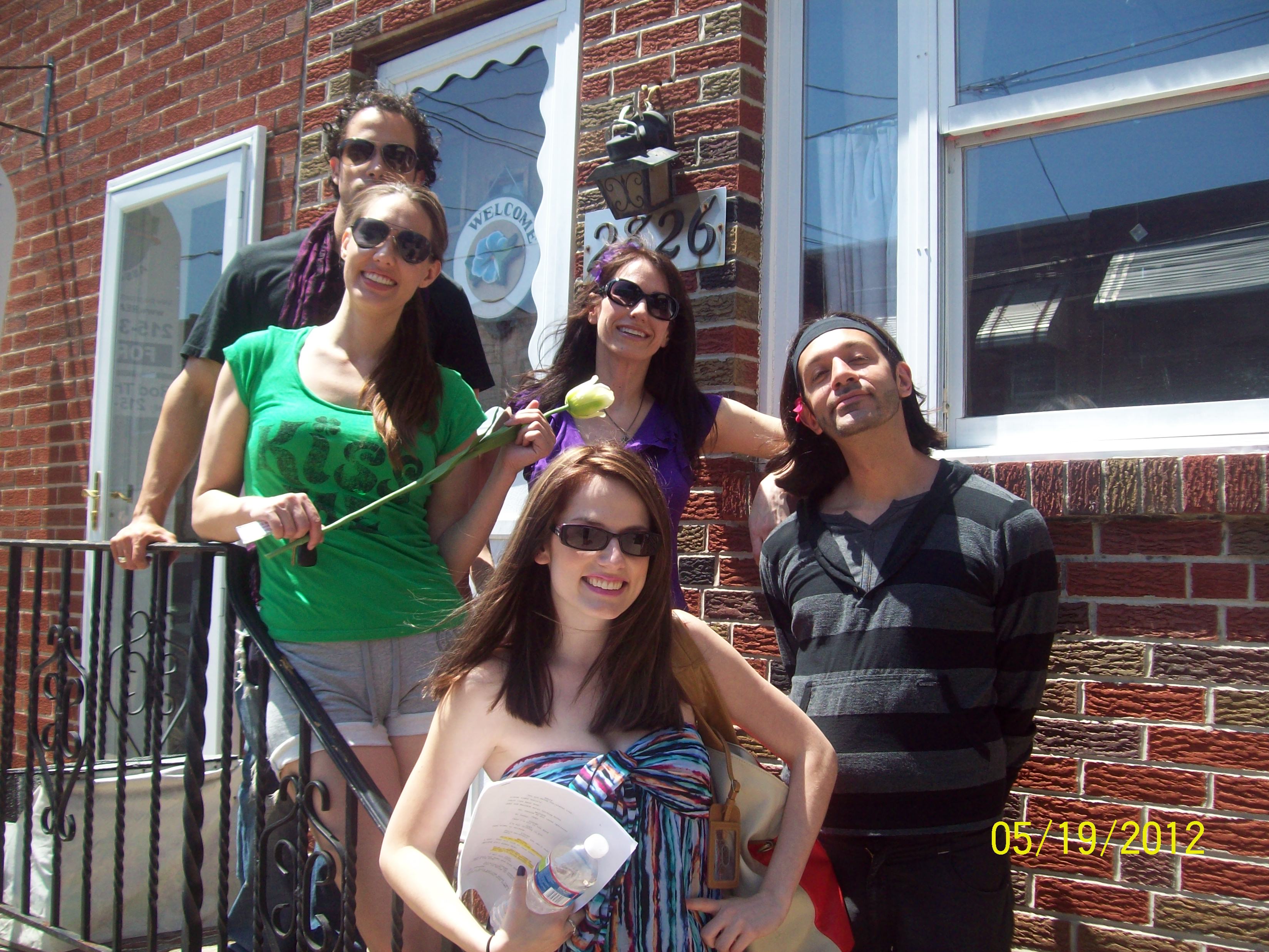 The cast of FLOUR... Michael Connelly, Deirdre McCullagh, Jeni Miller, Loren W. Lepre, and Brianna June Tillo (front)
